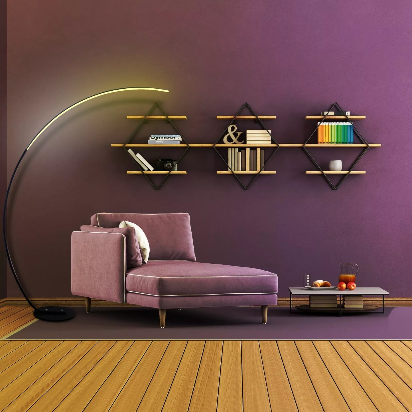 LumaDecor ™ Modern LED Floor Lamps Lights Dimmable Remote RGB