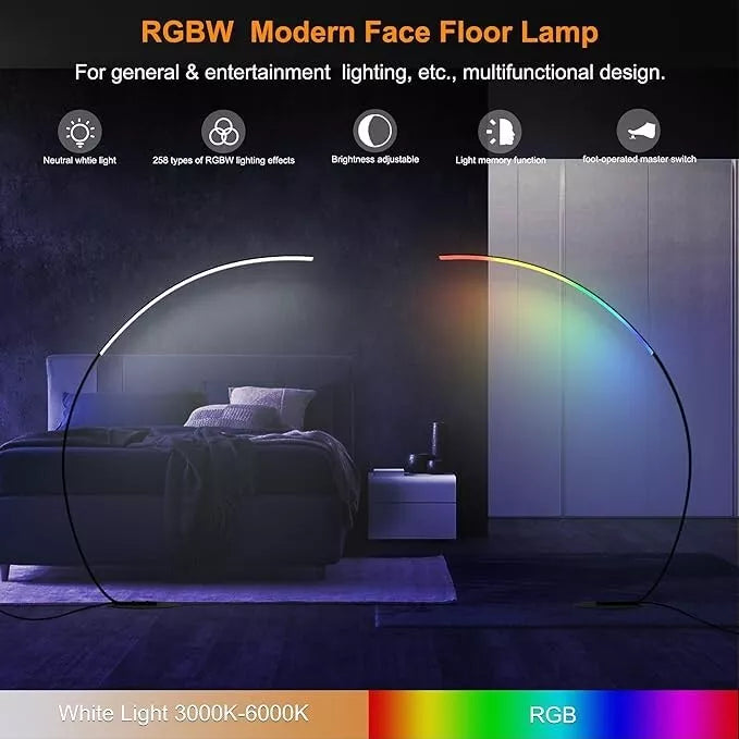 LumaDecor ™ Modern LED Floor Lamps Lights Dimmable Remote RGB