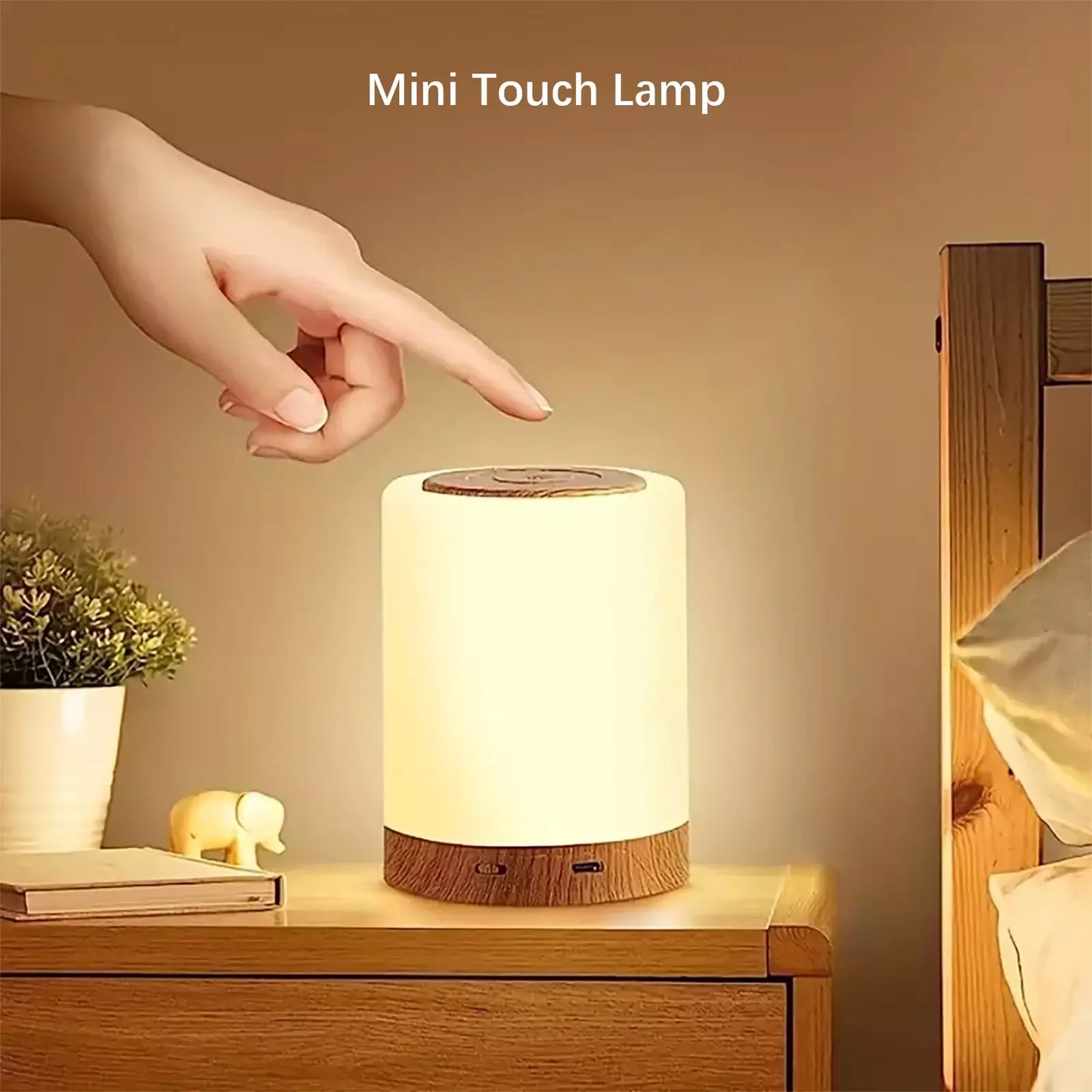 LumaDecor ™ LED Night Light,Portable Touch Control Table Lamp,USB Rechargeable RGB Changing