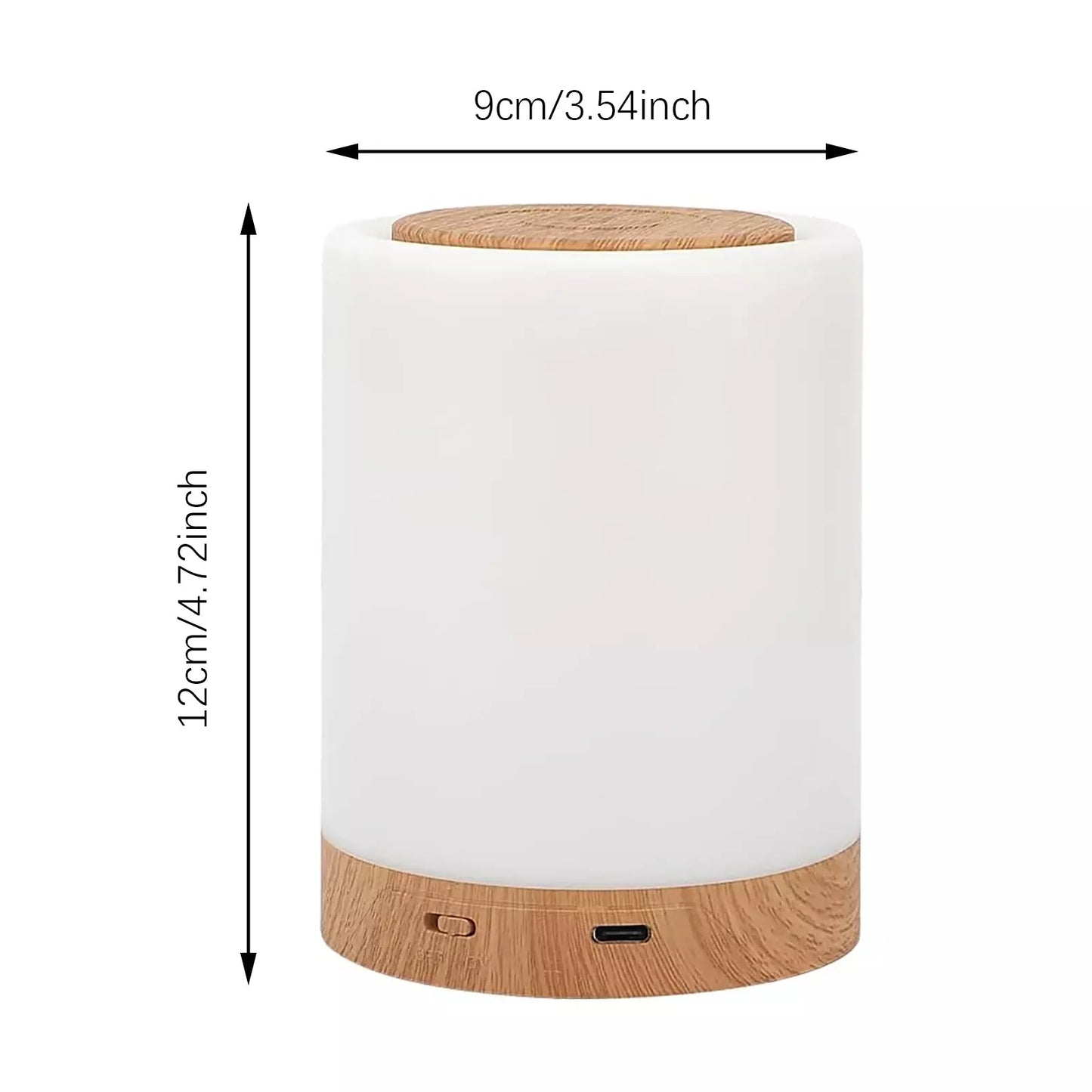 LumaDecor ™ LED Night Light,Portable Touch Control Table Lamp,USB Rechargeable RGB Changing