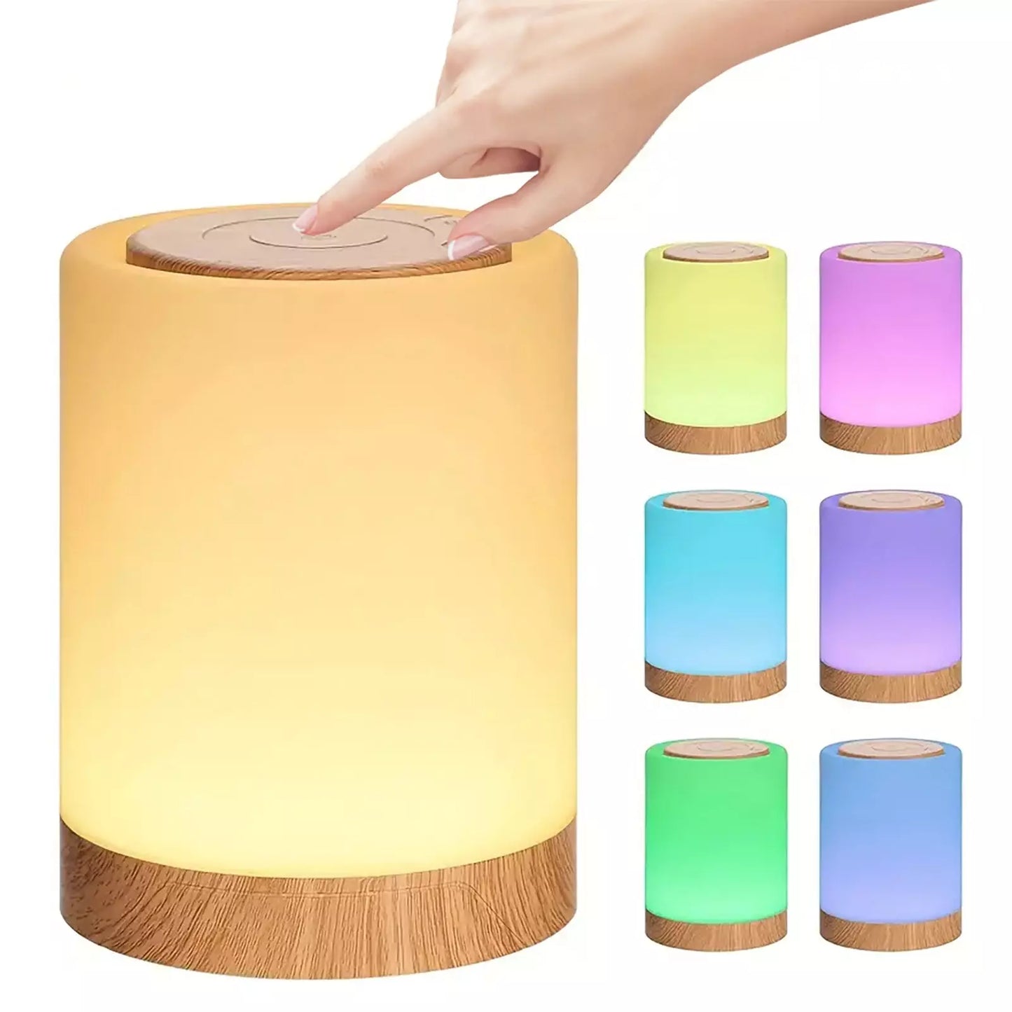 LumaDecor ™ LED Night Light,Portable Touch Control Table Lamp,USB Rechargeable RGB Changing