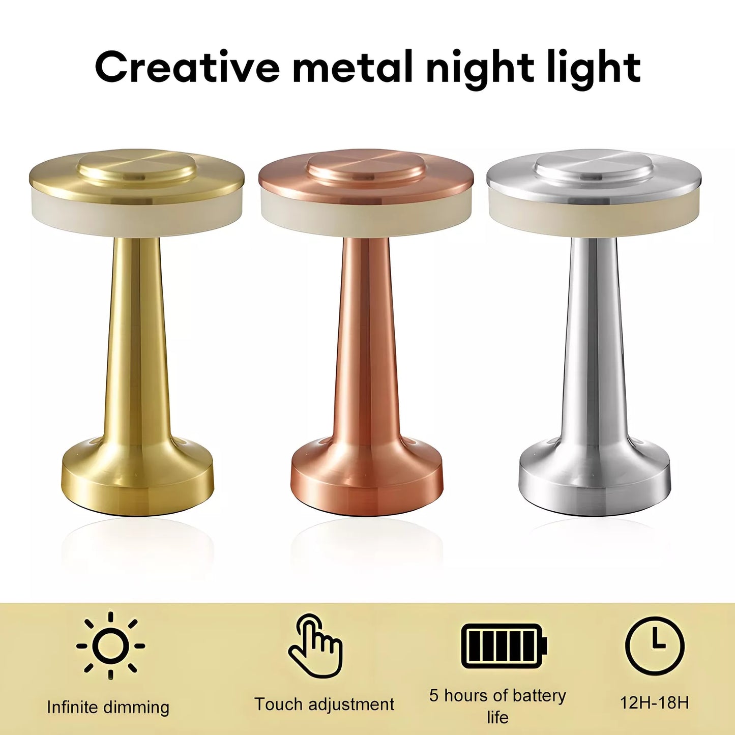 LumaDecor ™ Table Lamp LED Touch Sensor Desktop Night Light Wireless
