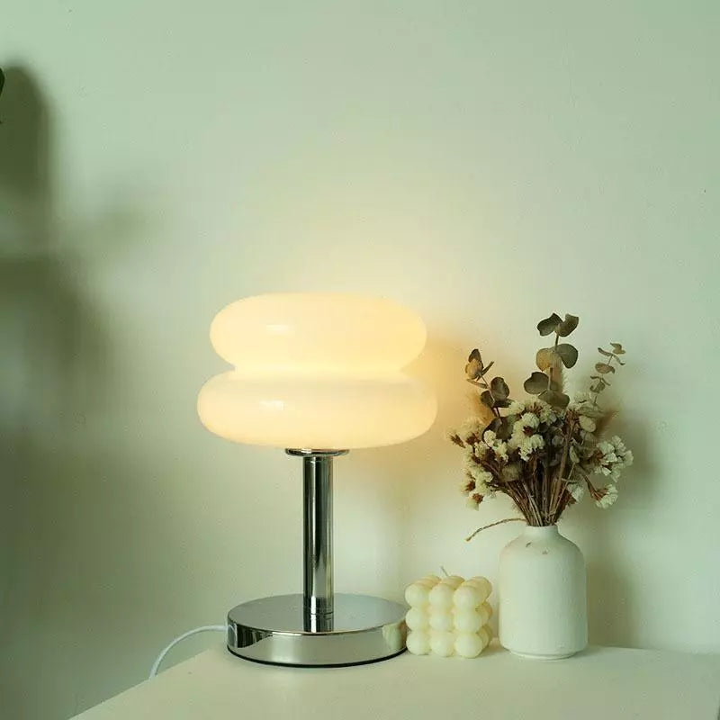 LumaDecor ™ Macaron Glass Table Lamp Trichromatic Dimming  Night Light   Decor