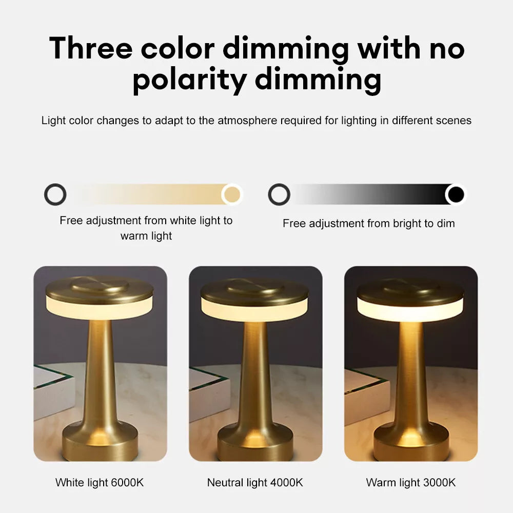 LumaDecor ™ Table Lamp LED Touch Sensor Desktop Night Light Wireless