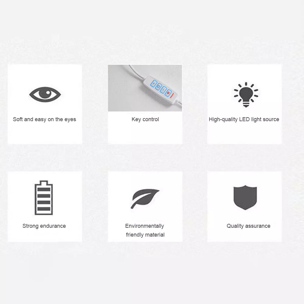 LumaDecor ™ Macaron Glass Table Lamp Trichromatic Dimming  Night Light   Decor